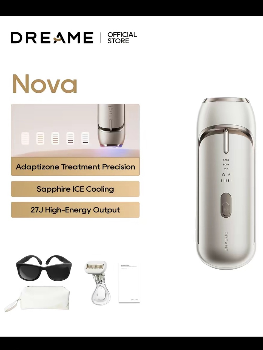 DREAME Nova IPL Home Hair Removal Device - NEW